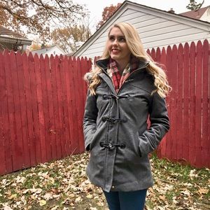 Grey Toggle Wool Coat I’M MOVING- PRICE SLASHED